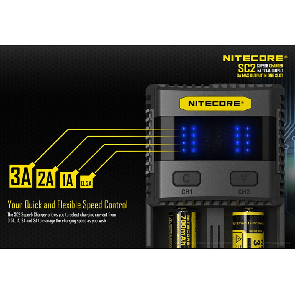 NITECORE SC2 Fast Universal Battery Charger