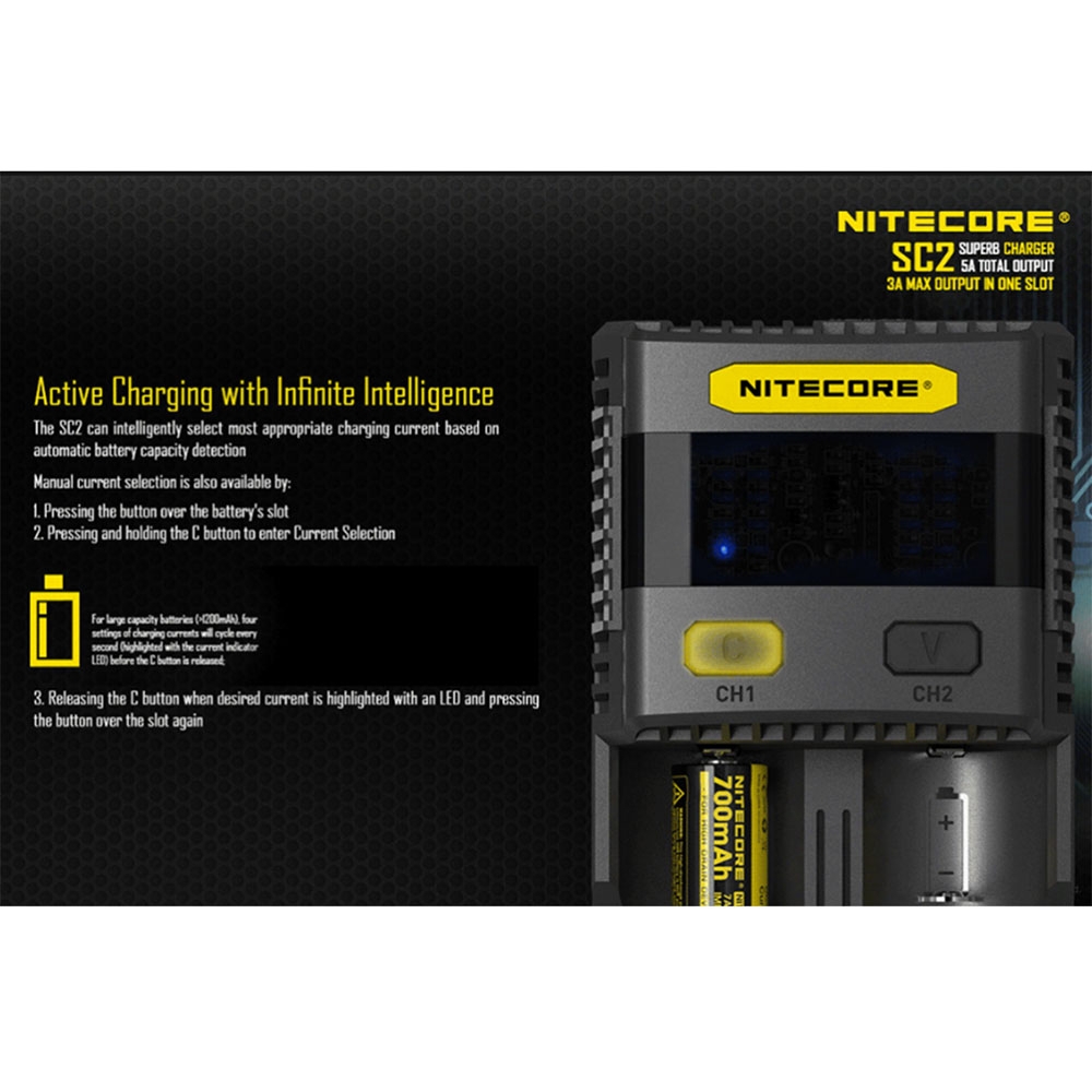 NITECORE SC2 Fast Universal Battery Charger