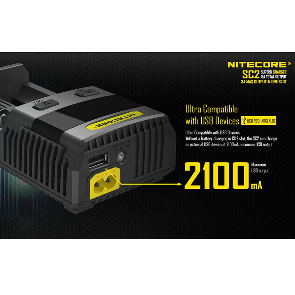 NITECORE SC2 Fast Universal Battery Charger