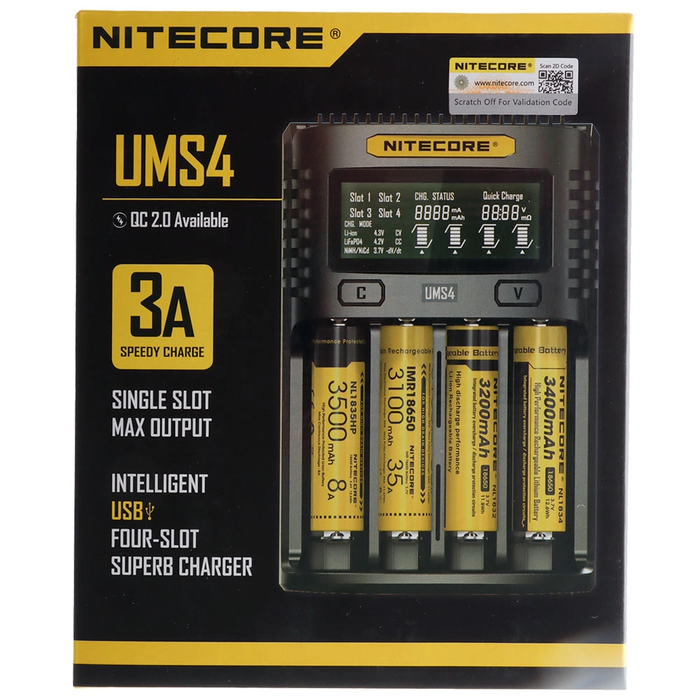 NITECORE UMS4 Intelligent USB Four Slot Battery Charger NITECORE UMS4 Intelligent USB Four Slot Battery Charger