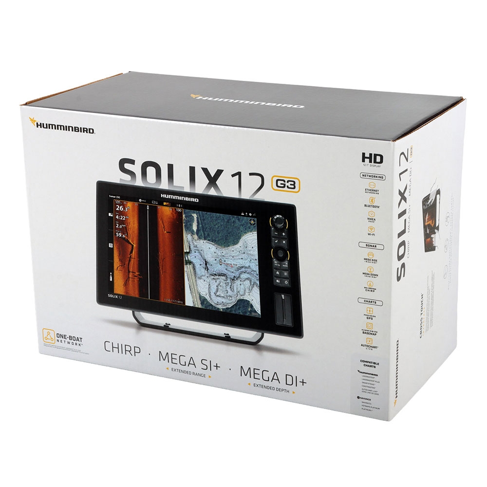 Humminbird SOLIX 12 CHIRP Mega G3 Fishfinder with Transducer