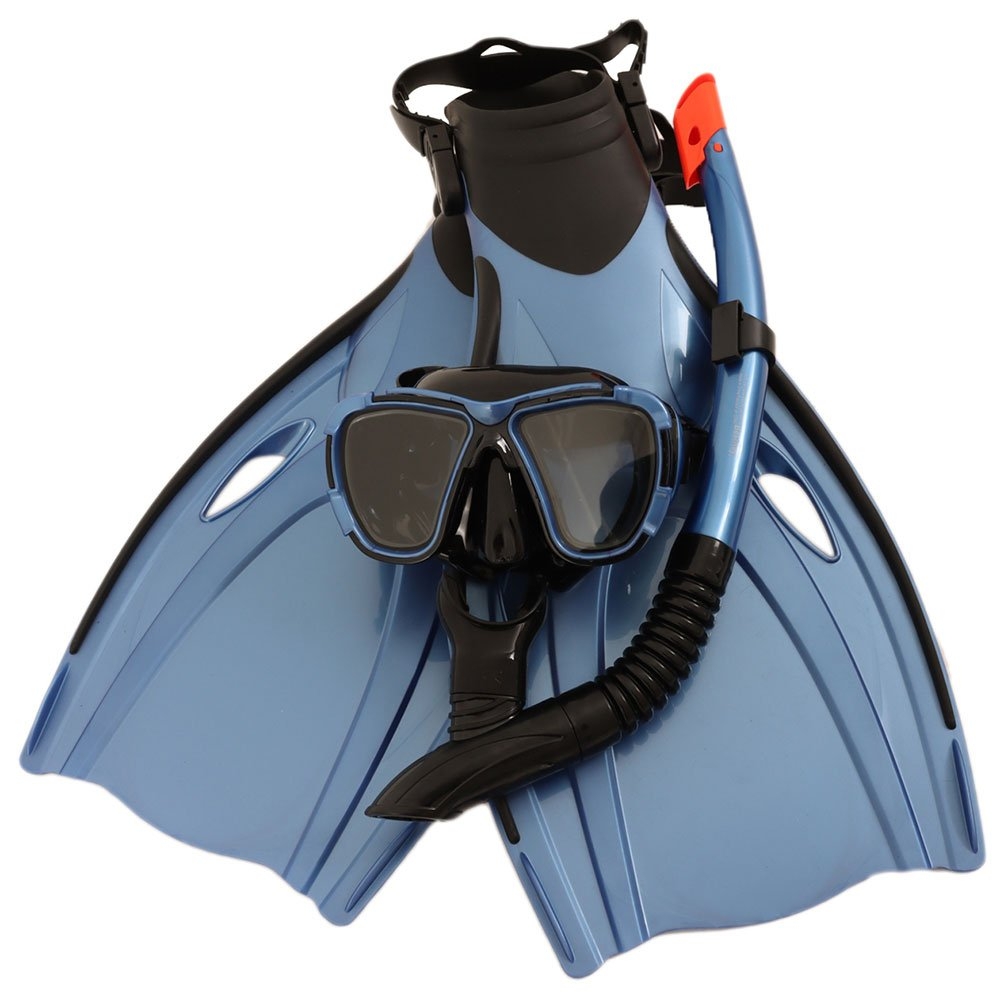 Hydro-Pro Blacksea Mask Snorkel and Fin Set Blue