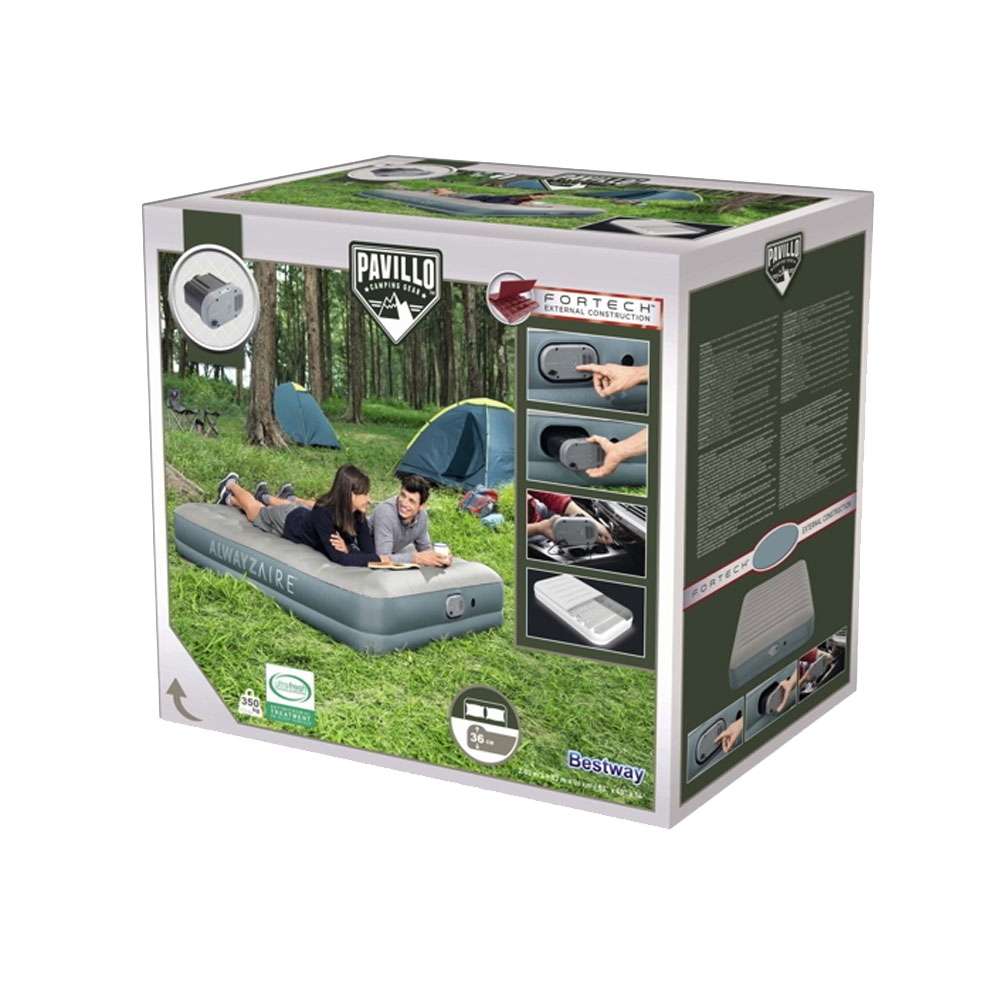 Bestway Alwayzaire Fortech Queen Airbed with Built-In Rechargeable Dual-Pump and Inflation Sensors - Brand New - Ex Demo Unit