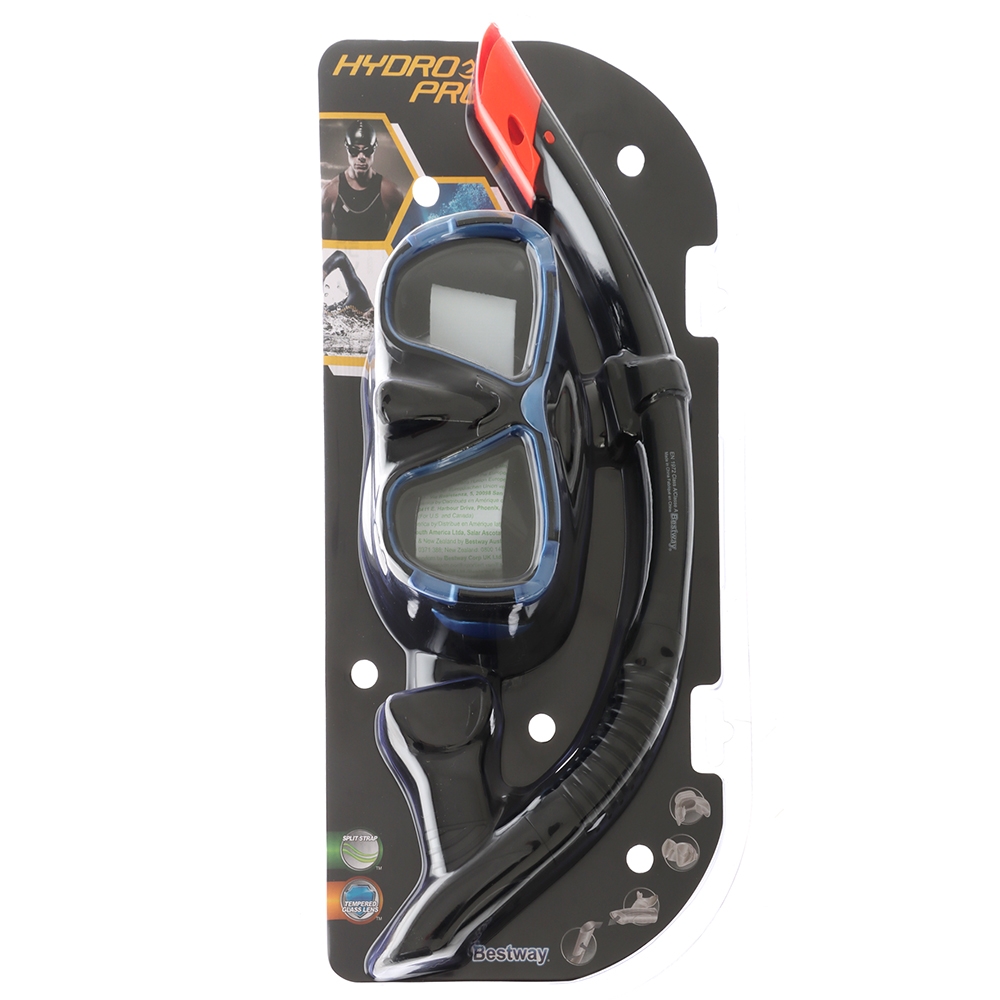 Hydro-Pro Blacksea Mask and Snorkel Set Blue/Black
