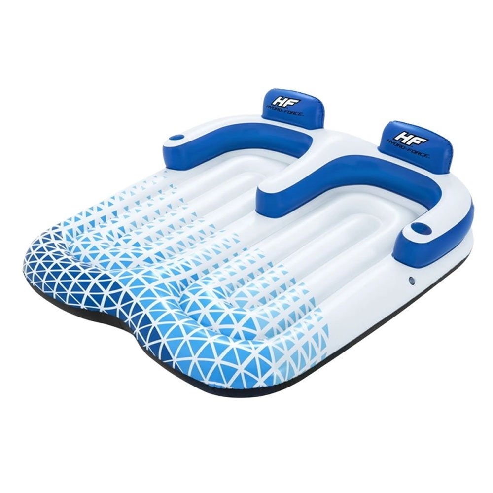 Hydro-Force Indigo Wave Double Lounge Pool Float 1.96 x 1.93m