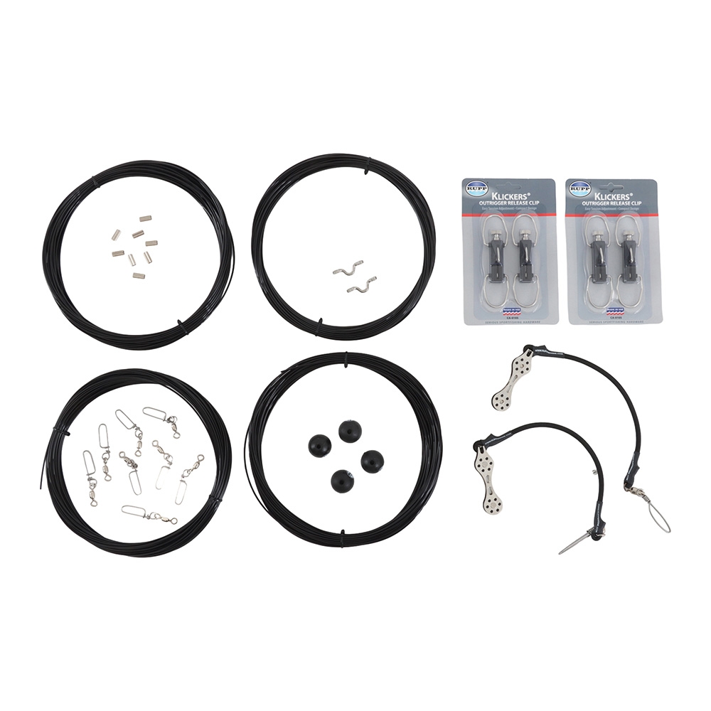 Rupp Double Rigging Kit with Klickers and Black Mono Halyard Line