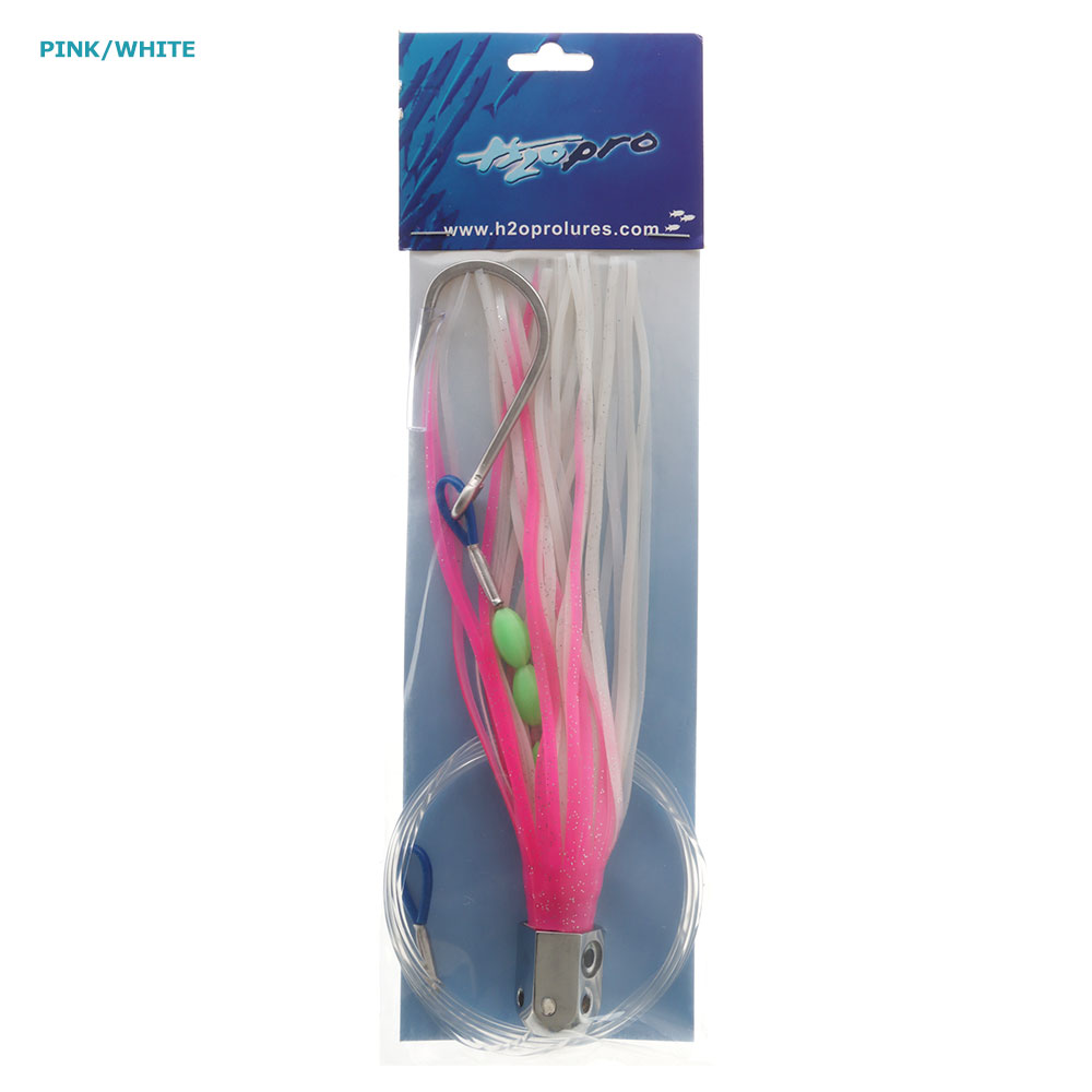 H2O Pro Heavy Hex Jet Trolling Lure Rigged 254mm Pink/White