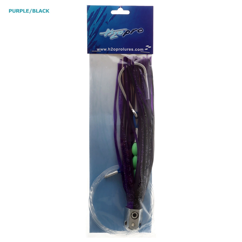 H2O Pro Heavy Hex Jet Trolling Lure Rigged 254mm Purple/Black H2O Pro Heavy Hex Jet Trolling Lure Rigged 254mm Purple/Black