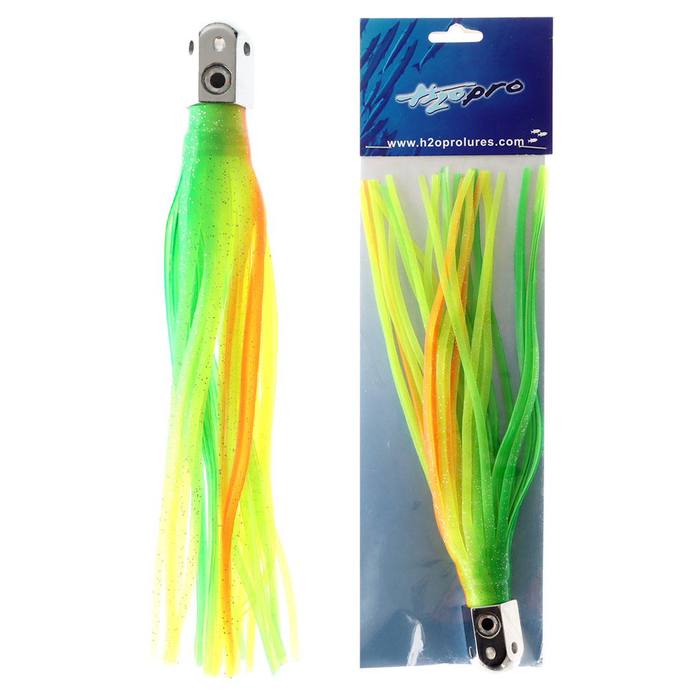 H2O Pro Heavy Hex Jet Marlin / Tuna Lure 25cm Green/Yellow/Orange