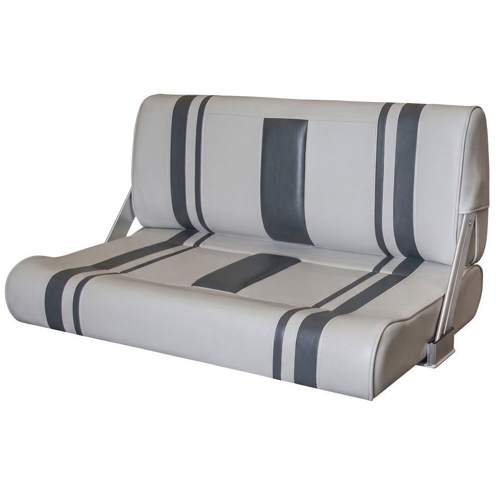 BLA Deluxe Flip Back Double Boat Seat Grey/Charcoal