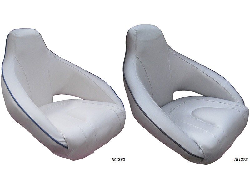 BLA Sportsman Helm Boat Seat White/Blue