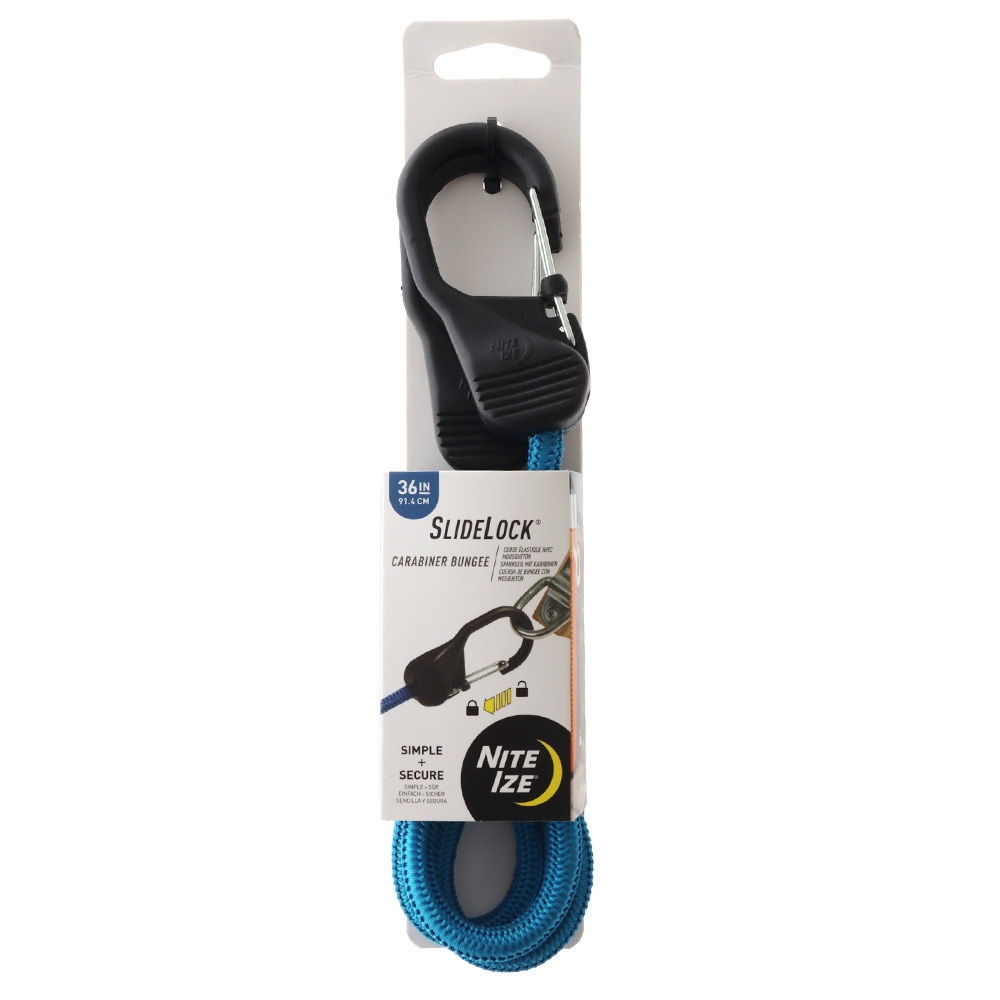 Nite Ize SlideLock Carabiner Bungee Blue 36in
