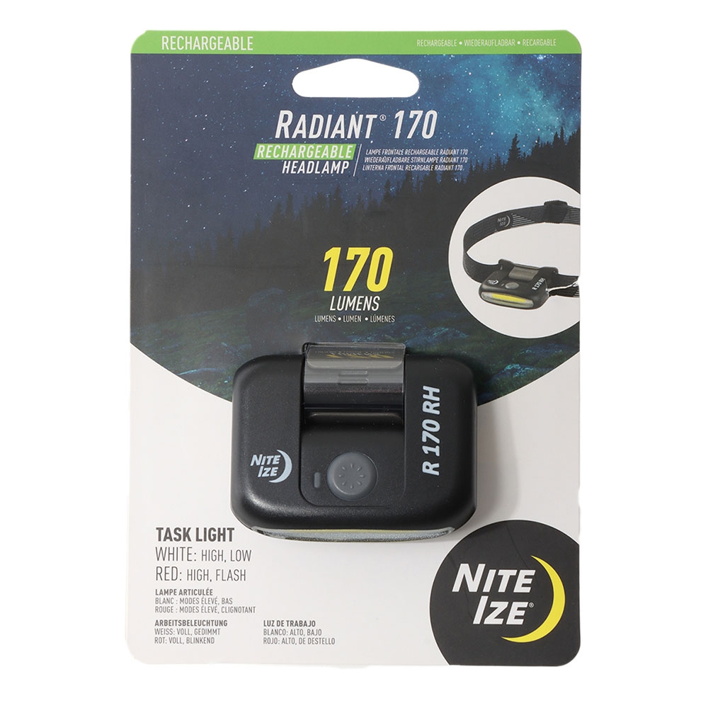 Nite Ize Radiant 170 Rechargeable Headlamp Black