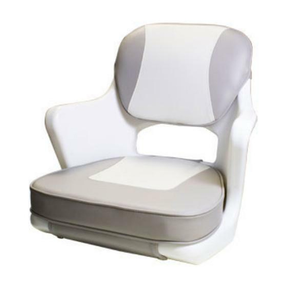 BLA Commodore Moulded Boat Seat with Cushion White/Grey