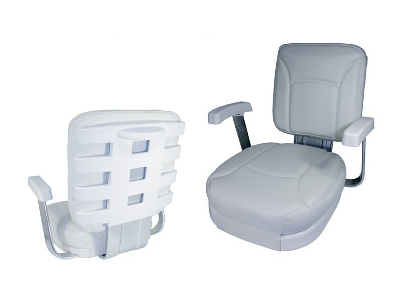 BLA Deluxe Ladder Back Pilot Seat White