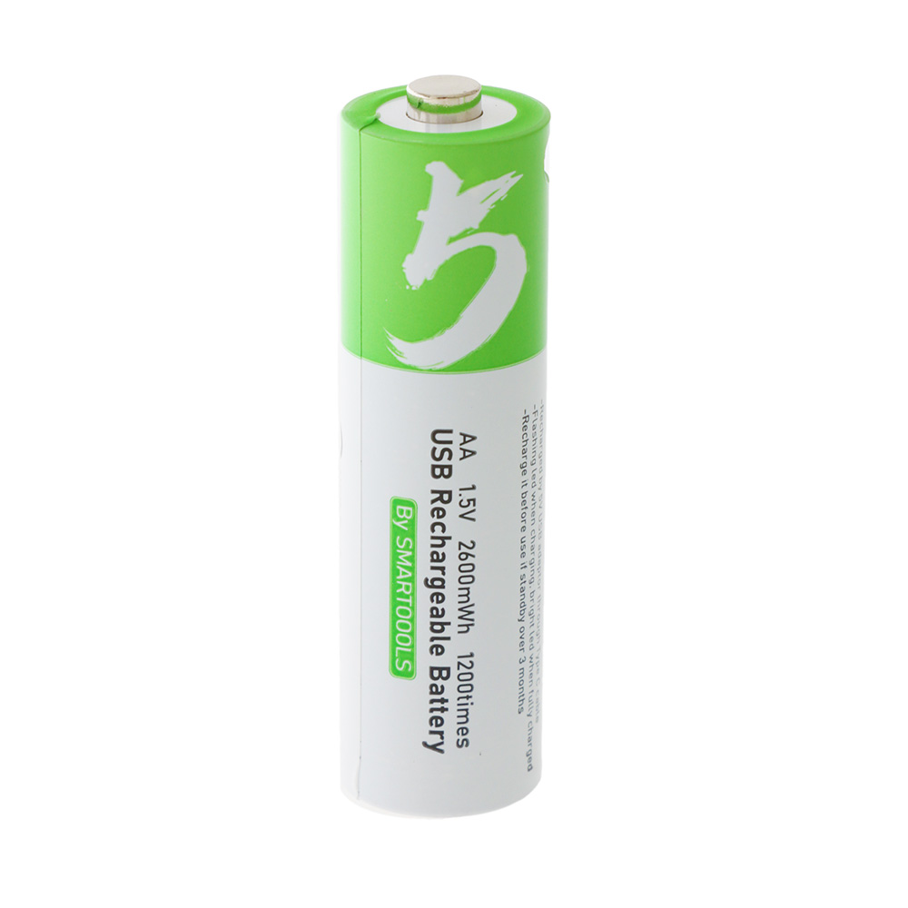 USB Rechargeable AA Lithium Battery 1.5V 4-Pack