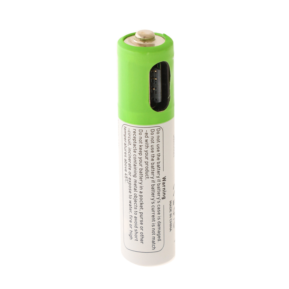 USB Rechargeable AAA Lithium Battery 1.5V 4-Pack