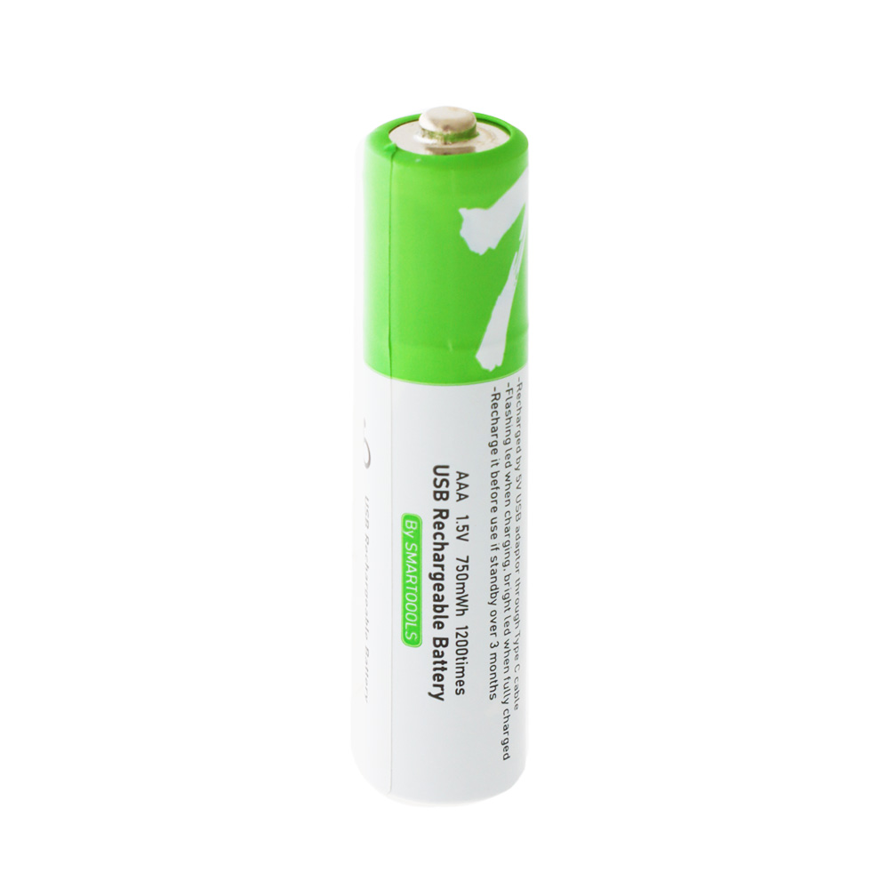 USB Rechargeable AAA Lithium Battery 1.5V 4-Pack