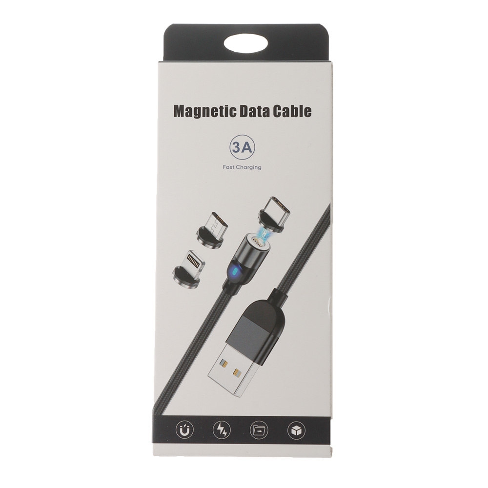 3-in-1 Phone Charger Magnetic Data Cable for Apple/Samsung/Micro USB