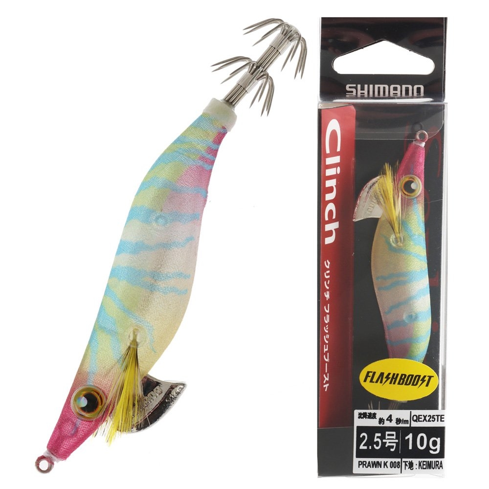 Shimano Sephia Clinch FlashBoost Squid Jig Size 2.5 10g Keimura Shrimp