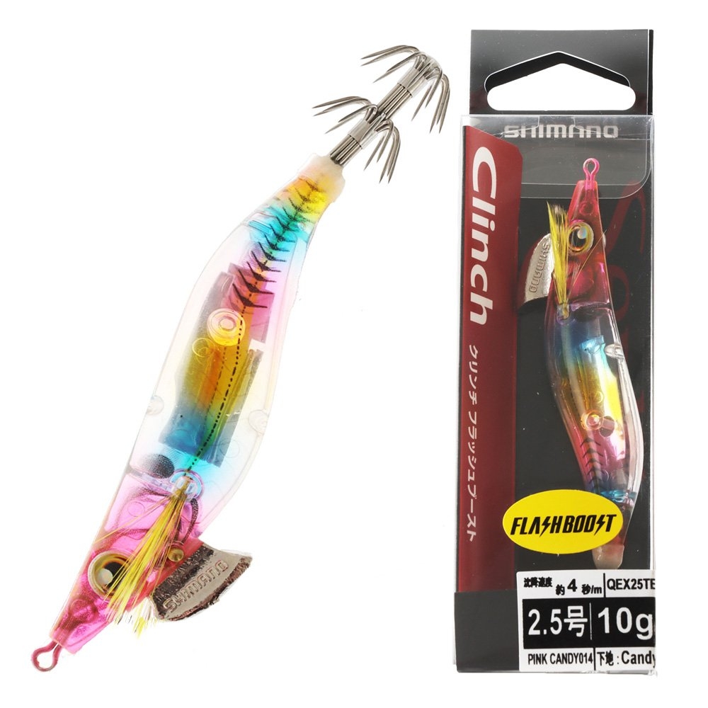 Shimano Sephia Clinch FlashBoost Squid Jig Size 2.5 10g Pink Candy No Cloth