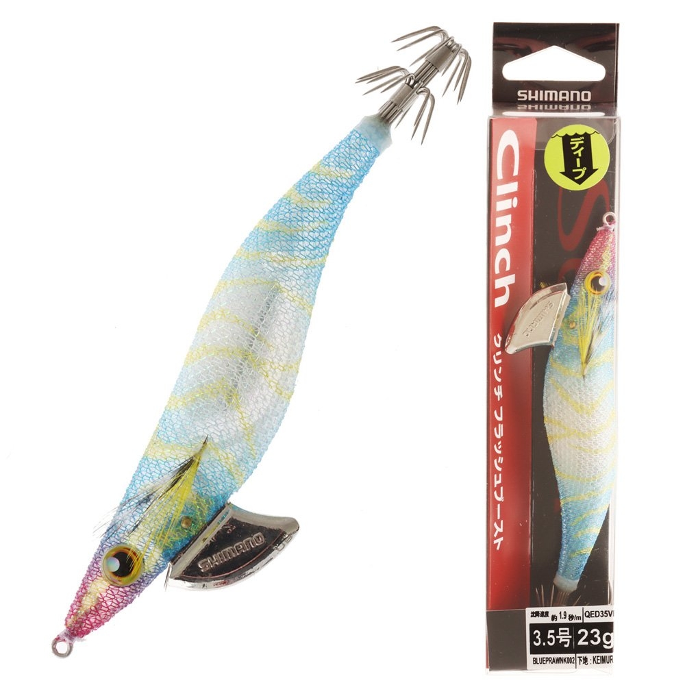 Shimano Sephia Clinch FlashBoost Squid Jig Size 3.5 23g Blue Prawn
