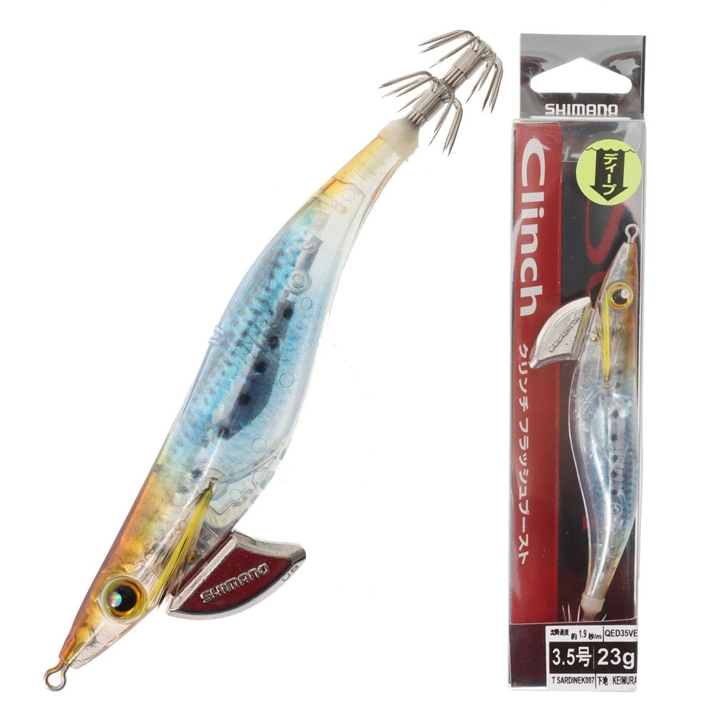 Shimano Sephia Clinch FlashBoost Squid Jig Size 3.5 23g Natural Sardine