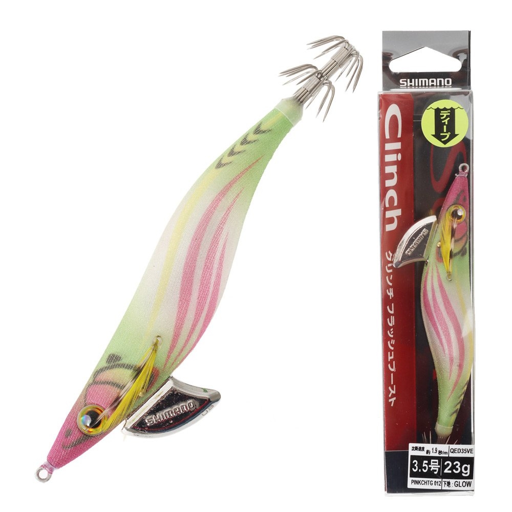 Shimano Sephia Clinch FlashBoost Squid Jig Size 3.5 23g Chartruese Glow