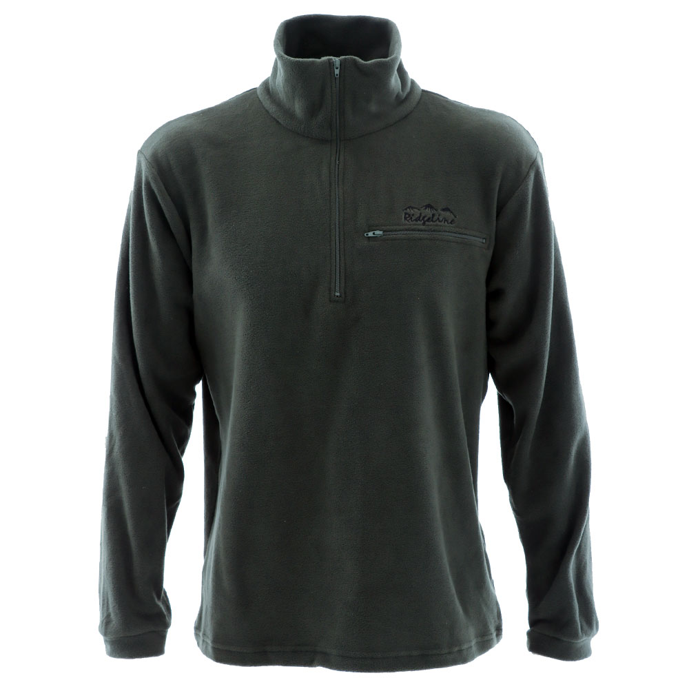 Ridgeline Micro V2 Fleece Long Sleeve Zip Shirt Olive