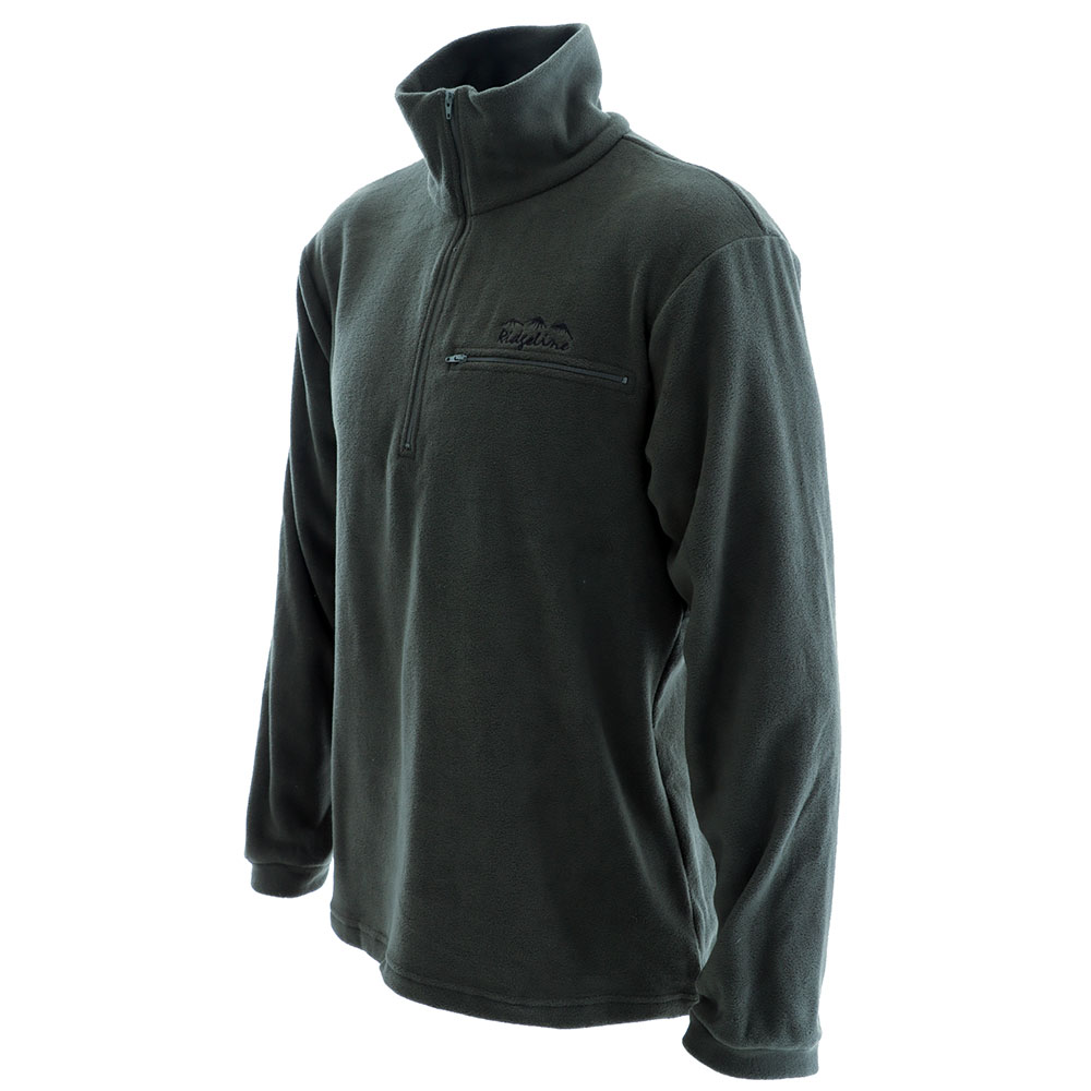 Ridgeline Micro V2 Fleece Long Sleeve Zip Shirt Olive Large