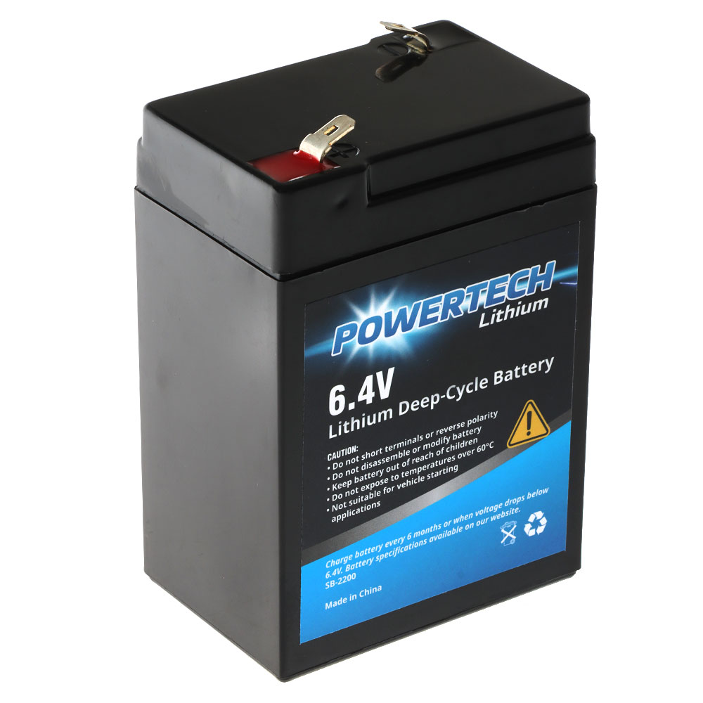 Powertech Deep Cycle LiFePO4 Lithium Rechargeable Battery 6V 4.5Ah