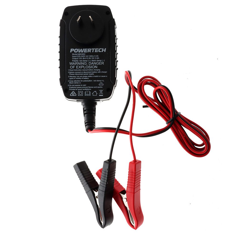 Powertech 7-Step Intelligent Lead Acid and Lithium Battery Charger 6/12V 0.87A