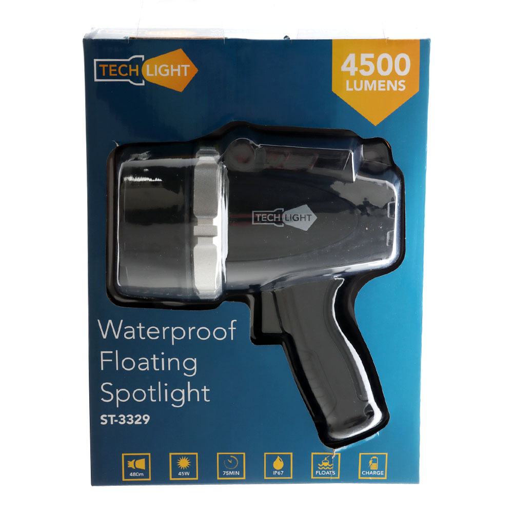 Techlight Rechargeable Waterproof LED Spotlight 4500lm 45W