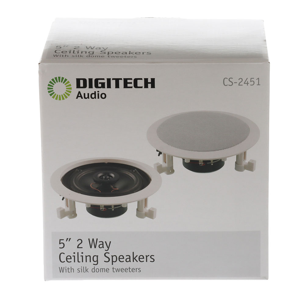 Digitech 2-Way In-Ceiling Speaker 5.25in 30W with Fixed Tweeter