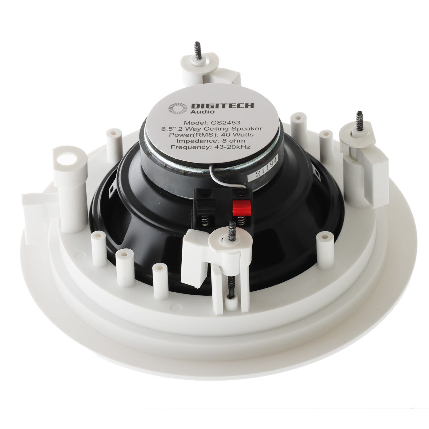 Digitech 2-Way In-Ceiling Speaker 6.5in 40W with Swivel Tweeter