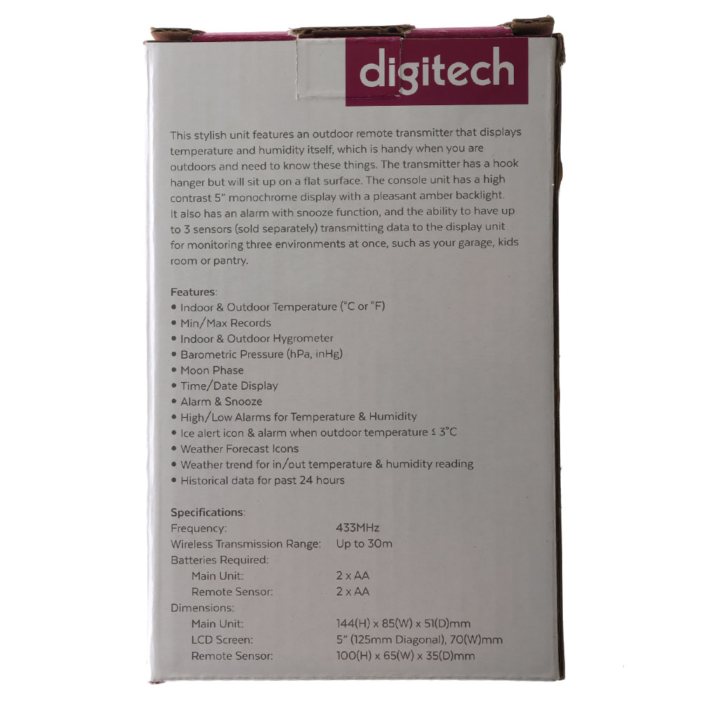 Digitech Temperature/Humidity Weather Station