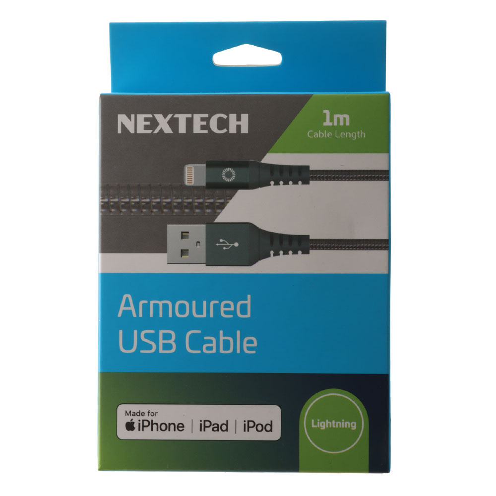 Armoured Lightning USB Cable 1m