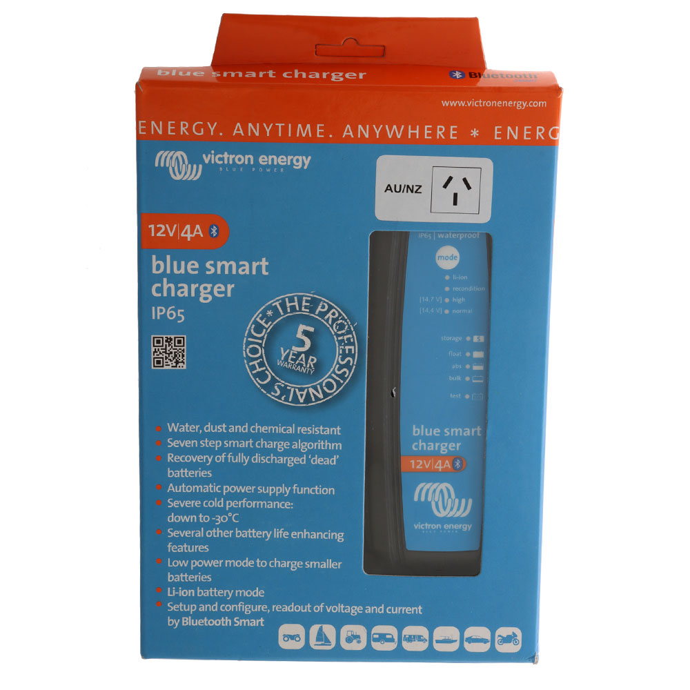 Victron Blue Smart IP65s Charger 230V AU/NZ 12V/4A