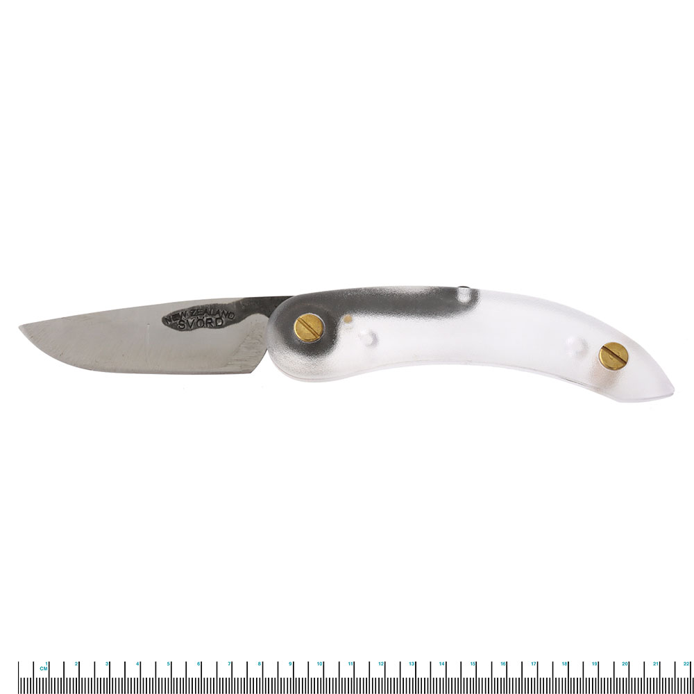 Svord Peasant Knife with Crystal Polycarbonate Handle 7.6cm