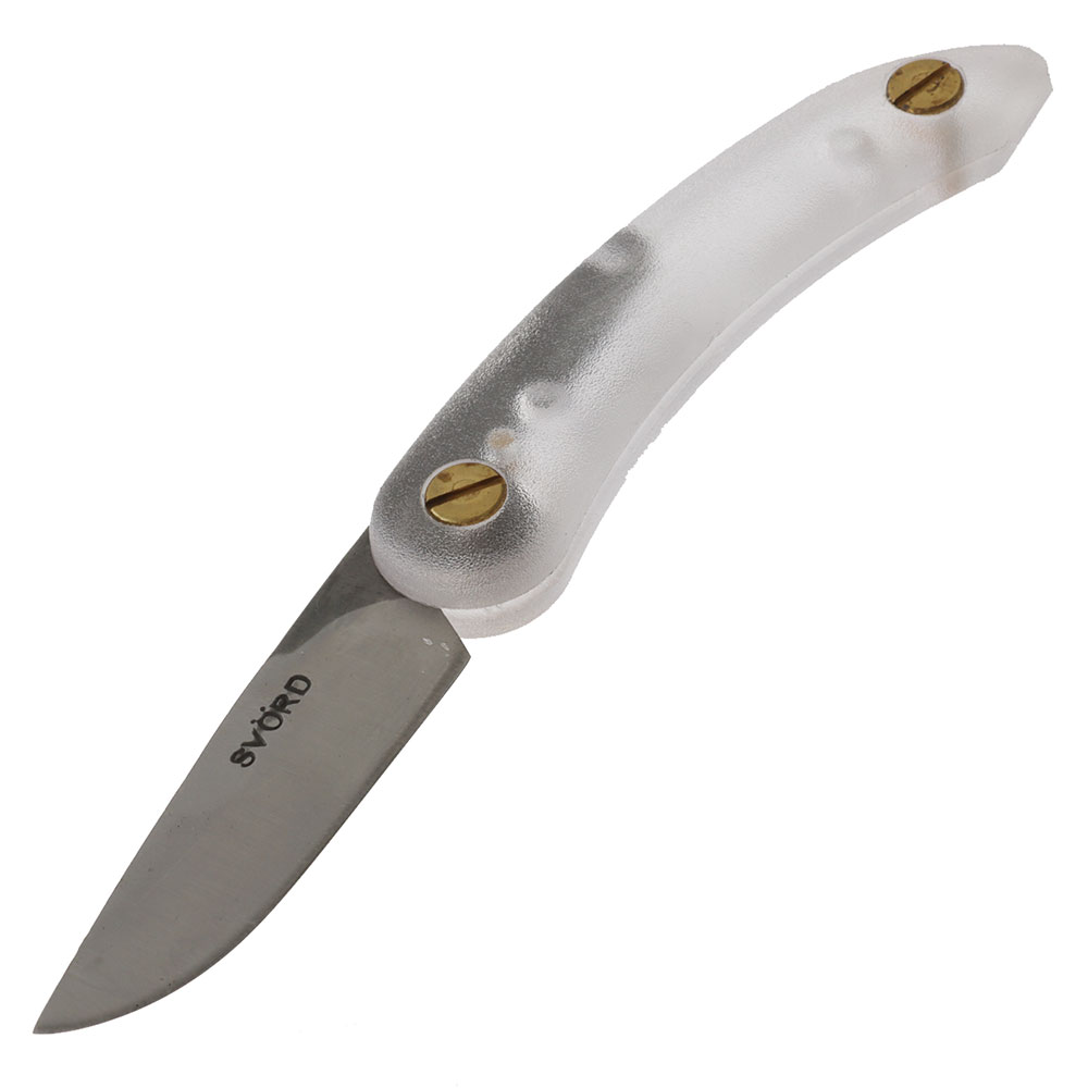 Svord Peasant Knife with Crystal Polycarbonate Handle 6.35cm