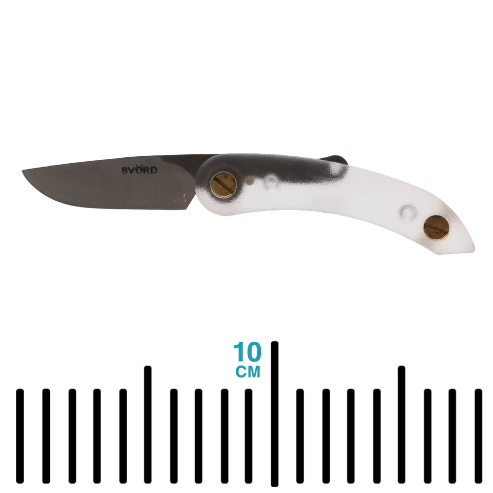 Svord Peasant Knife with Crystal Polycarbonate Handle 6.35cm