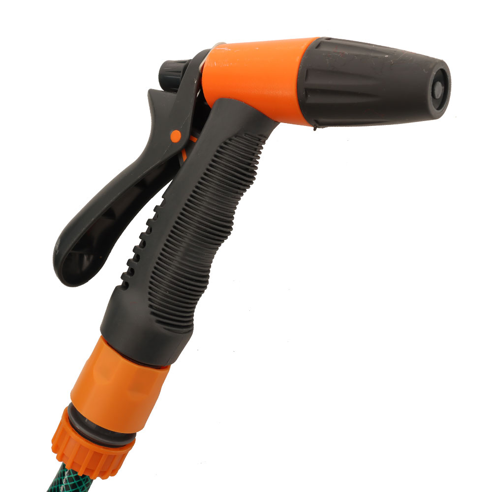 Reinforced Flexible Garden Hose 40m with Hand Reel and Trigger Nozzle