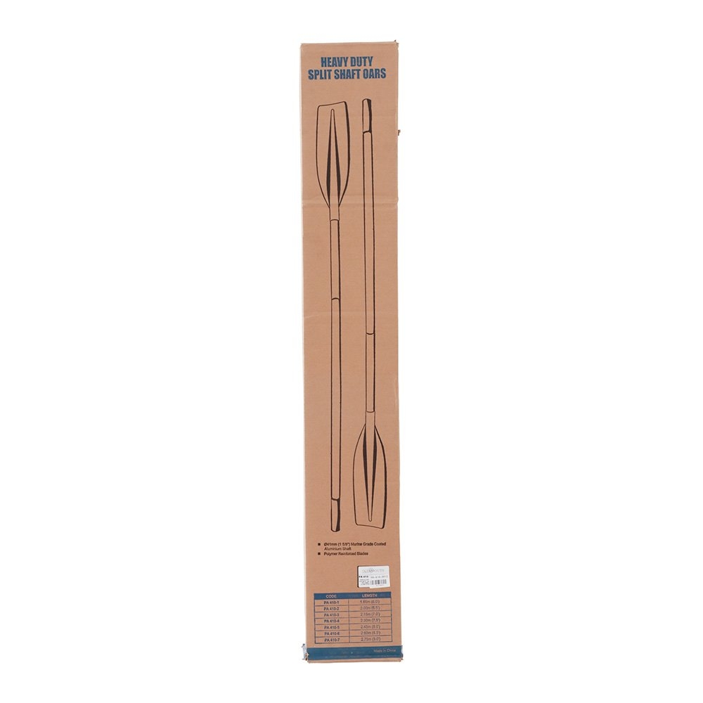 Oceansouth Heavy Duty 2-Piece Split Shaft Aluminium Oars with 12mm Oar Locks Pair
