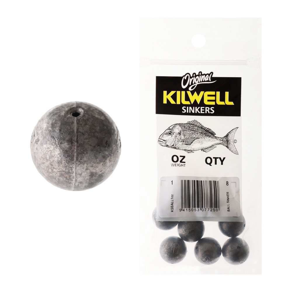 Kilwell Ball Sinkers 1oz Qty 8