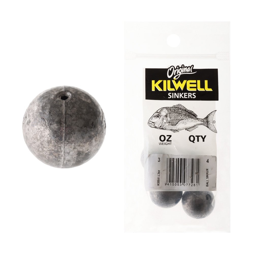 Kilwell Ball Sinkers 3oz Qty 4