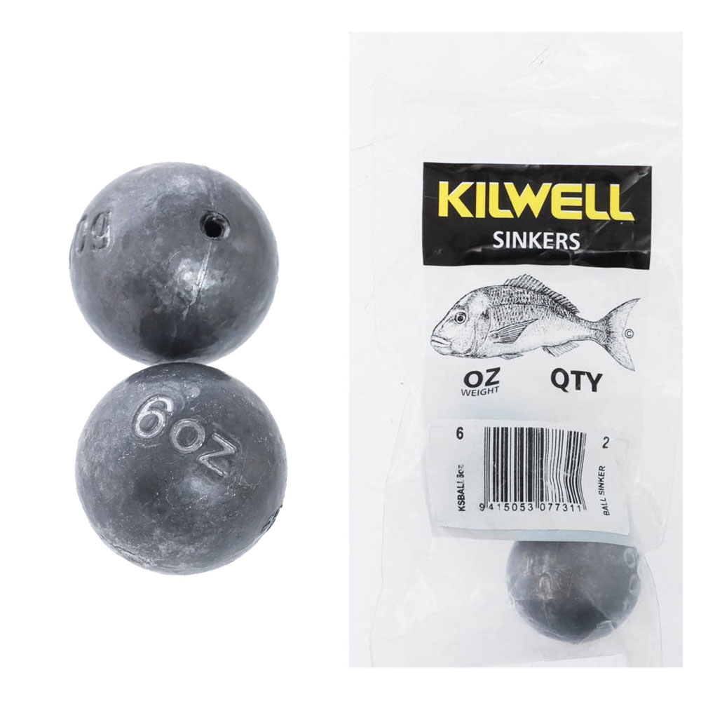 Kilwell Ball Sinkers 6oz Qty 2