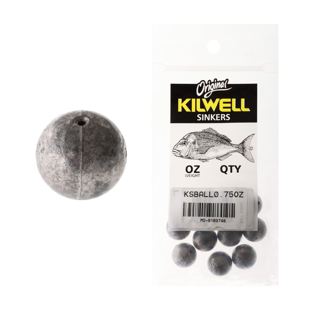 Kilwell Ball Sinkers 3/4 oz Qty 10
