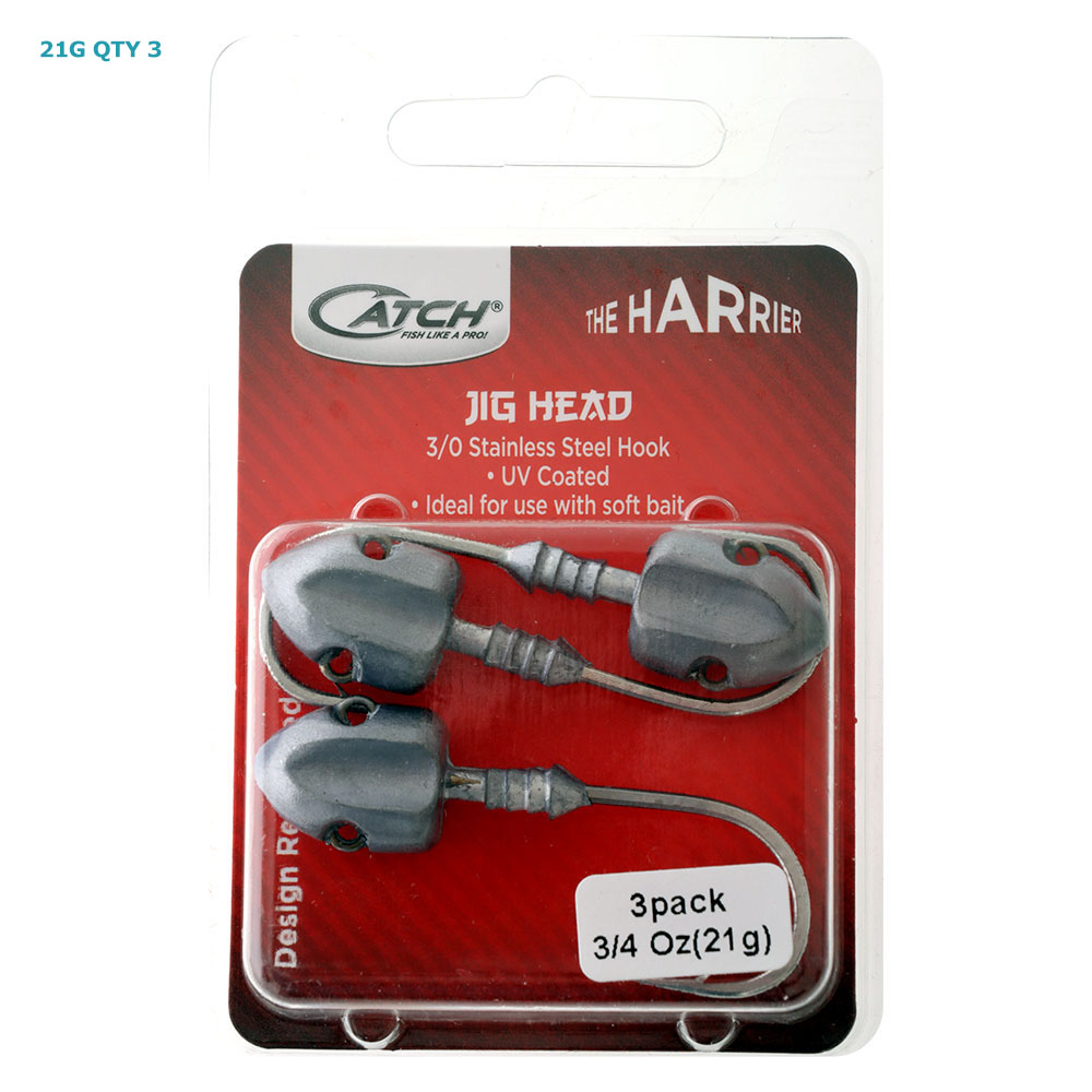 Catch Harrier Jig Head with Gripper 21g Qty 3