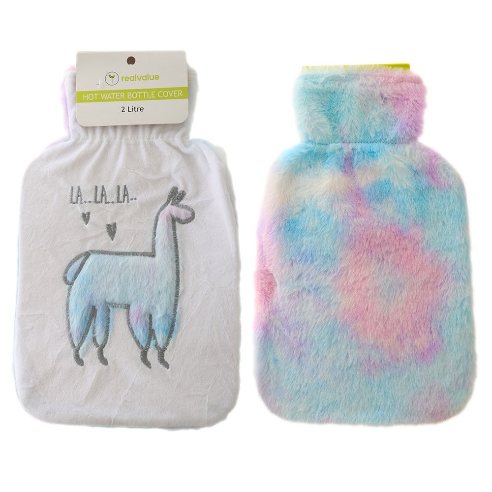 Real Value Hot Water Bottle with Cover 2L