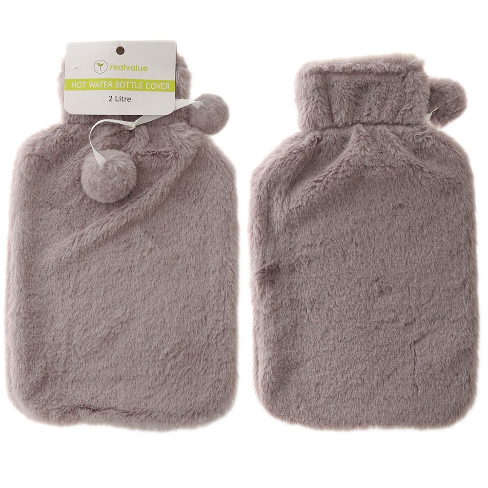 Real Value Hot Water Bottle with Cover 2L